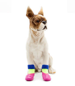 Solid Stain Resistant Waterproof Dog Sock Anti Slip Pet Shoes Socks For Dogs Cats